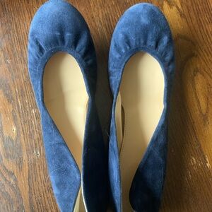 J Crew blue suede shoes